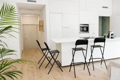 Cucina o angolo cottura di STUDIO 14 - apt design con terrazza sul fiume - 2 biciclette incluse - vicino al centro