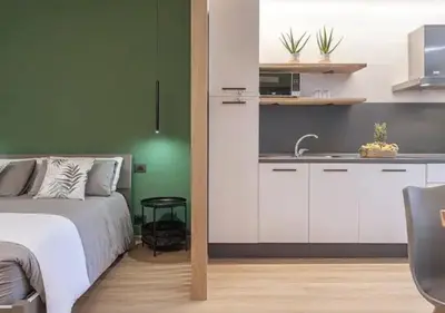 Cucina o angolo cottura di A 3 minuti a piedi dal centro storico e dalla stazione dei treni