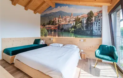 Letto o letti in una camera di Lovely Home In Volpago Del Montello