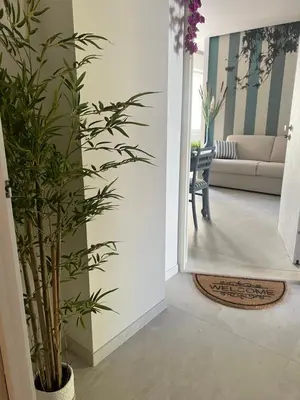 Area soggiorno di beach house