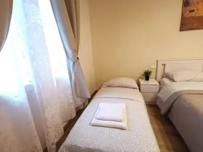 Letto o letti in una camera di Casa di Serena