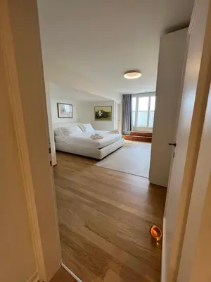 Letto o letti in una camera di Attico Canal Grande a Palazzo Contarini Corfù