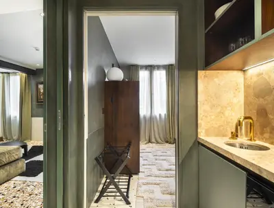 Letto o letti in una camera di Palazzo dell'albero d'Oro