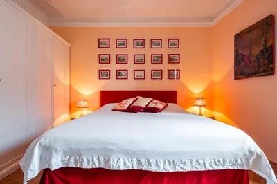 Letto o letti in una camera di Casa Golena