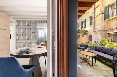 Area soggiorno di Ca' San Carlo Residence by Wonderful Italy