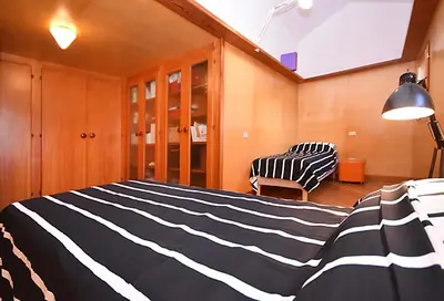 Letto o letti in una camera di Villa di design con grande parco