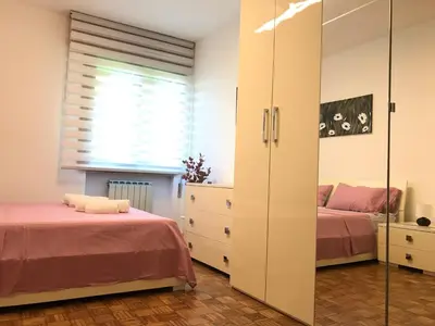 Letto o letti in una camera di Casa Céline