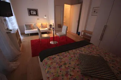 Letto o letti in una camera di La Lanterna