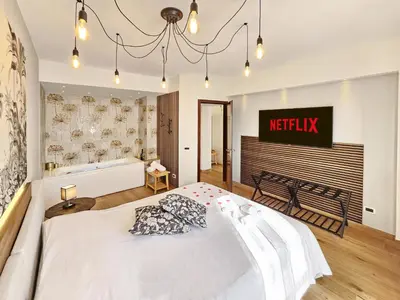 Letto o letti in una camera di 12 min da Venezia - Enide Luxury House