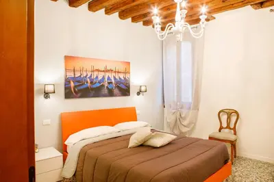 Letto o letti in una camera di Ca'Ada