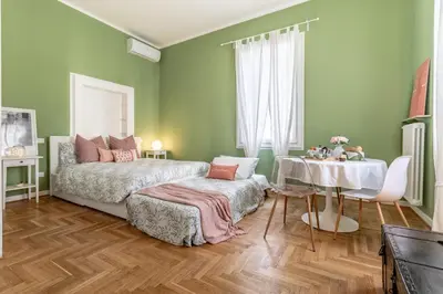 Letto o letti in una camera di Studio liberty a 100 metri dalle mura