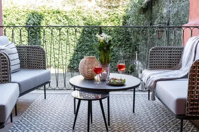 Area soggiorno di Venice Vibes - Terrace Apartment in Venice