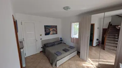 Letto o letti in una camera di Da Paolo e Samuela