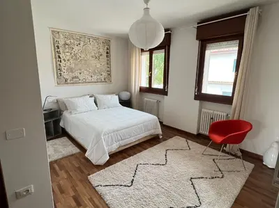 Letto o letti in una camera di Crestudio Stanza accogliente vicino al Ponte Vecchio