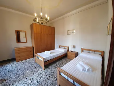 Letto o letti in una camera di Apt. Magno, con doppia terrazza e vista mozzafiato