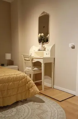Letto o letti in una camera di Alloggio La Perla, quiete ed eleganza con vista
