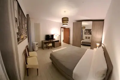 Letto o letti in una camera di Ca' Biennale