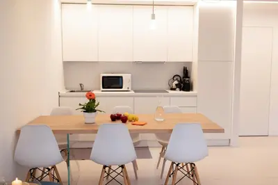 Cucina o angolo cottura di GINNY HOUSE VENEZIA - appartamento moderno open Space vicino Venezia e Padova