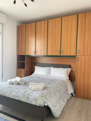 Letto o letti in una camera di Casa Vianello