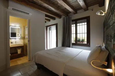 Letto o letti in una camera di Hotel Antica Abbazia