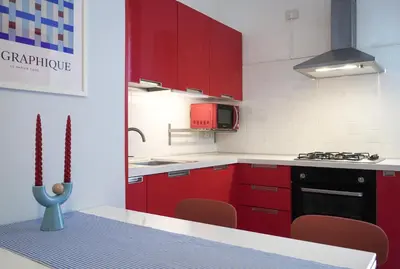 Cucina o angolo cottura di Modern 9 pax Group Apt Mestre Stn Venice 4 Min