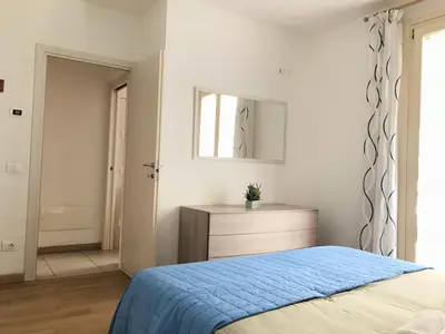 Letto o letti in una camera di Casa Giorgia