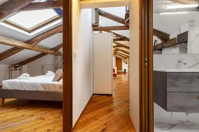 Letto o letti in una camera di Accademia Sunshine with Terrace