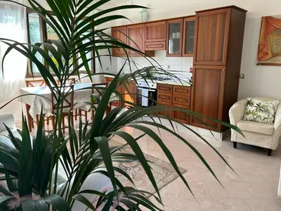 Cucina o angolo cottura di Villa bifamiliare per famiglie con giardino.