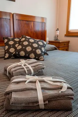 Letto o letti in una camera di Antica Rinaldo