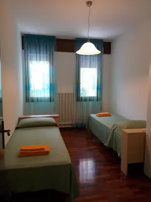 Letto o letti in una camera di Casa Franci