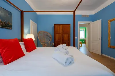 Letto o letti in una camera di Ca' del Marangon