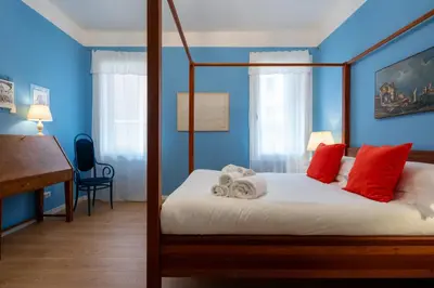 Letto o letti in una camera di Ca' del Marangon