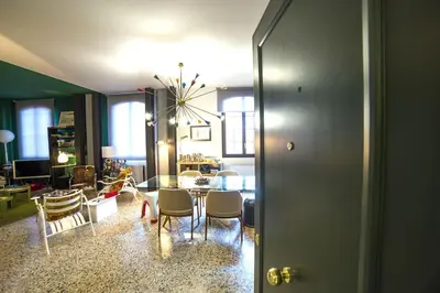 Area soggiorno di Ca' dei Colori design apartment