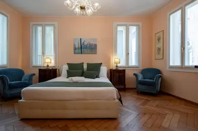 Letto o letti in una camera di VeNICe Cera Ai Leoncini