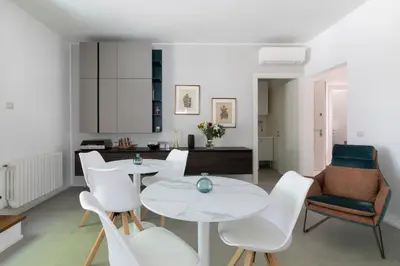 Area soggiorno di Cappuccina Rooms nel cuore di Mestre