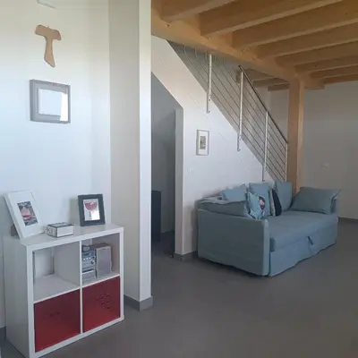 Area soggiorno di Ecofriendly house Colli Euganei