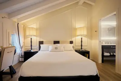Letto o letti in una camera di Casa Pierdonà