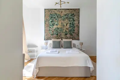 Letto o letti in una camera di Palazzo Calvi di Coenzo - Padova