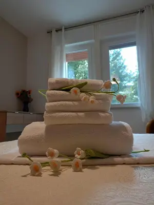 Letto o letti in una camera di Arcobaleno Apartment 2 Bedrooms Venice-Mestre