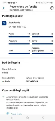 Planimetria di Il Girasole Casa Vacanze