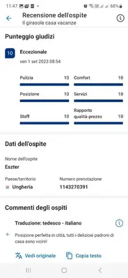 Planimetria di Il Girasole Casa Vacanze