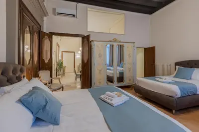 Letto o letti in una camera di Appartamentino Canal Grande con Vaporetto di Fronte - senza cucina