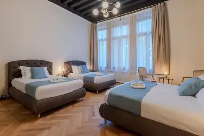 Letto o letti in una camera di Appartamentino Canal Grande con Vaporetto di Fronte - senza cucina