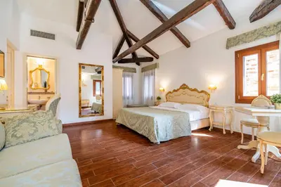 Letto o letti in una camera di Casa Marsilli