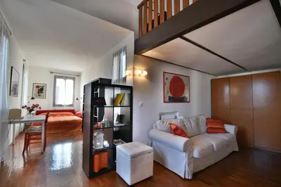 Letto o letti in una camera di Ca' Mirò