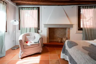 Letto o letti in una camera di Ca' del Majo