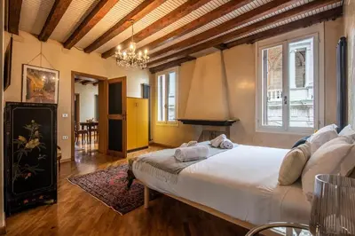 Letto o letti in una camera di Il Palazzo della Basilica