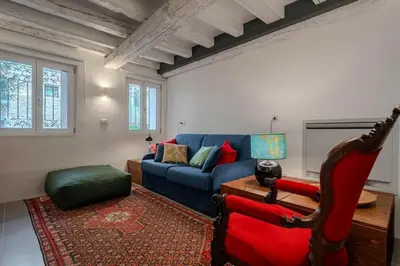 Area soggiorno di Rialto Green Design Apartment