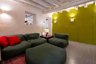 Area soggiorno di Rialto Green Design Apartment