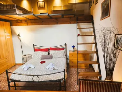 Letto o letti in una camera di Loft Novalis vicino Venezia